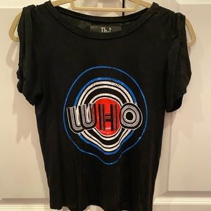 the who cold shoulder graphic tee